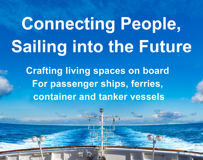 客船・フェリー・コンテナ・タンカー船の船舶内装工事や艤装